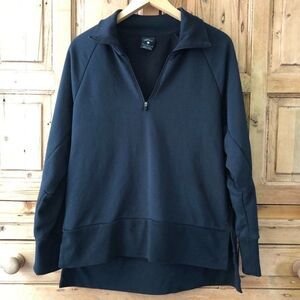 Men's Nike Small Black Quarter Zip Pullover Sweater Dri-Fit V-Neck Pockets‎ Soft